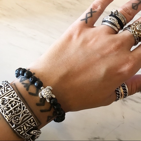 🔴SALE ! Lava rock oil diffuser turtle bracelet - Picture 6 of 8